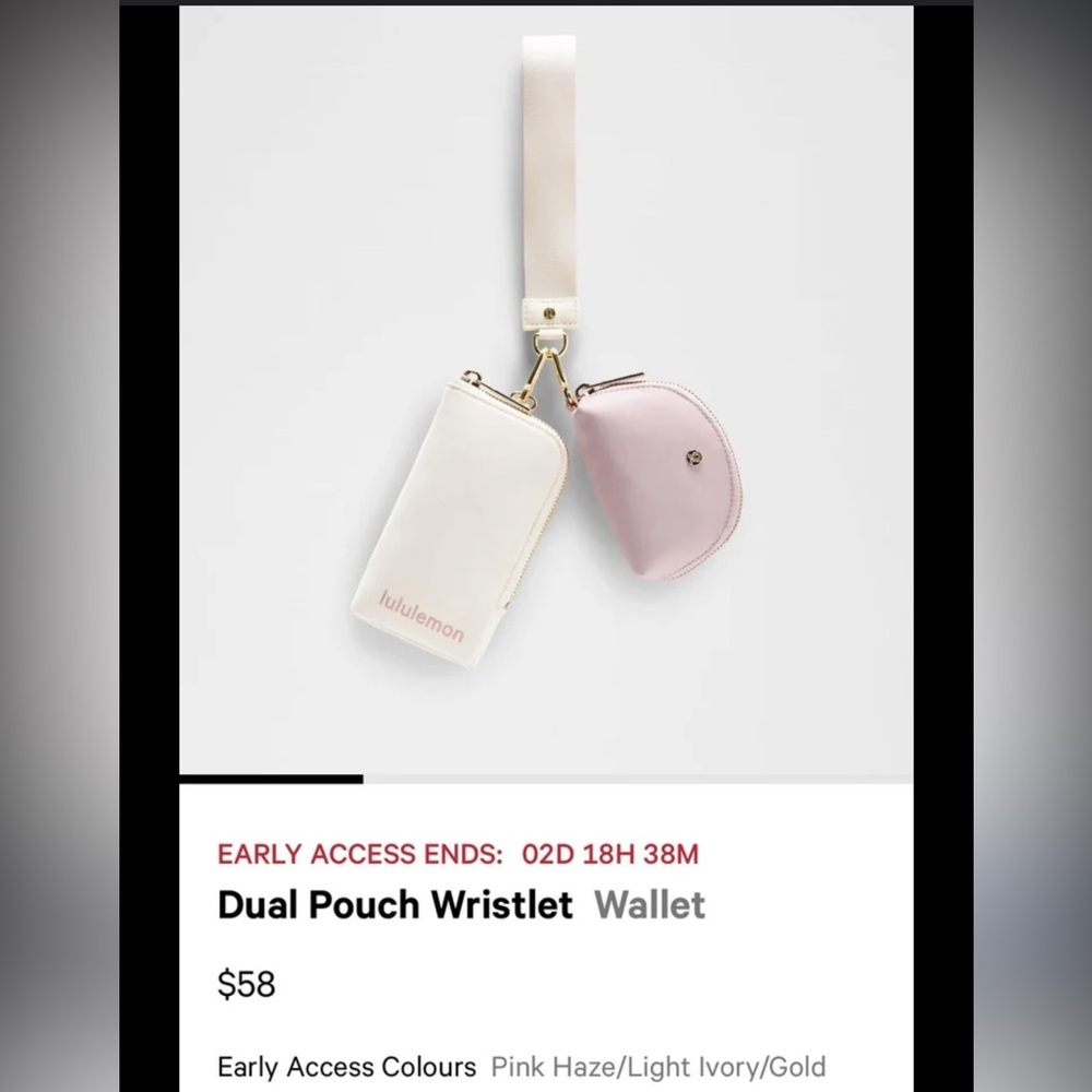 Lululemon Dual Pouch Wristlet Wallet